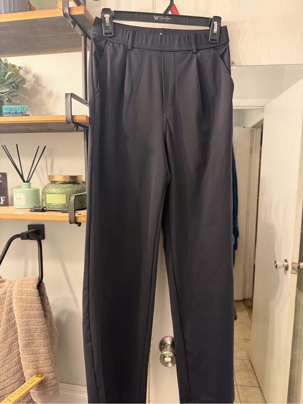 HALARA Black Wide Leg Pull-On Pants